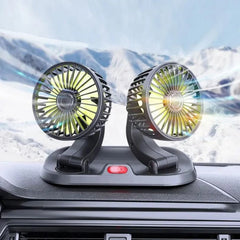 Double Headed Fan For Cars & Vehicles