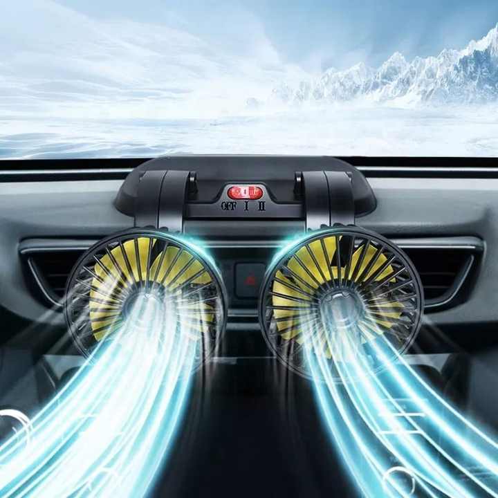Double Headed  Fan For Cars & Vehicles